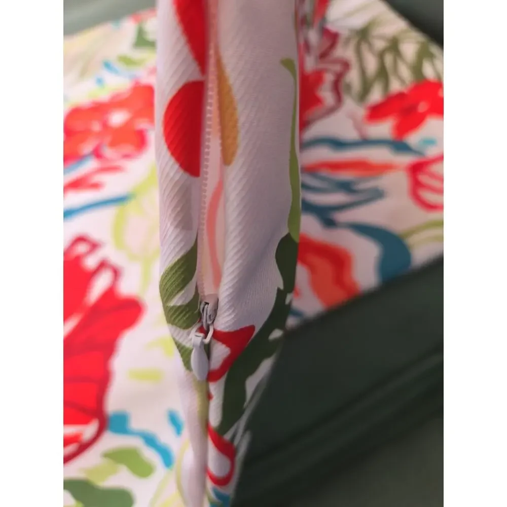 2 Floral & Garden Multicolor Outdoor Pillow Cases 11x18
